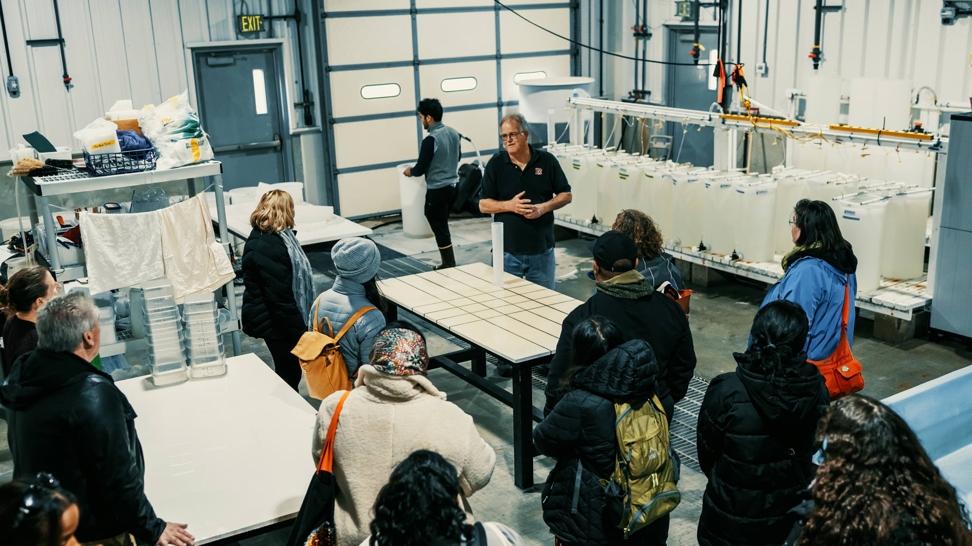 Faculty and staff visit an off-campus center