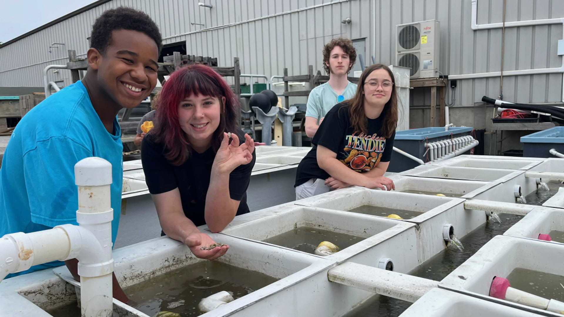 Youth on oyster training
