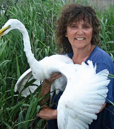 Photo of Joanna Burger in the field